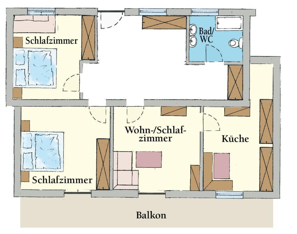 Appartementhaus Bergland Общайг Стая снимка